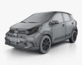 Kia Picanto X-Line 2022 3D-Modell wire render