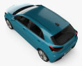 Kia Rio hatchback 2022 3d model top view