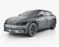 Kia EV6 GT-Line 2022 3d model wire render