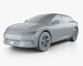 Kia EV6 GT 2022 3D-Modell clay render