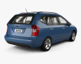 Kia Carens with HQ interior 2010 3d model back view