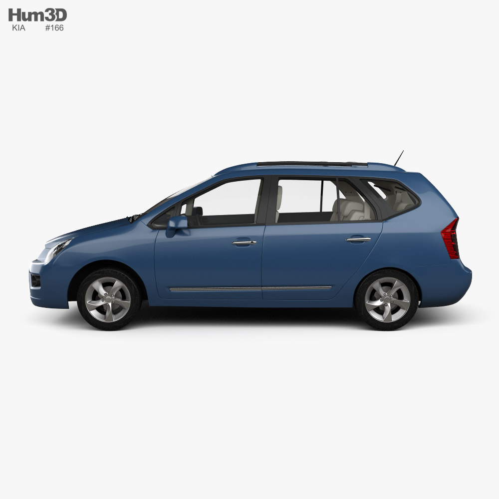 Kia Carens with HQ interior 2006 3D model Vehicles on Hum3D