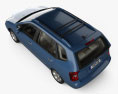 Kia Carens with HQ interior 2010 3d model top view