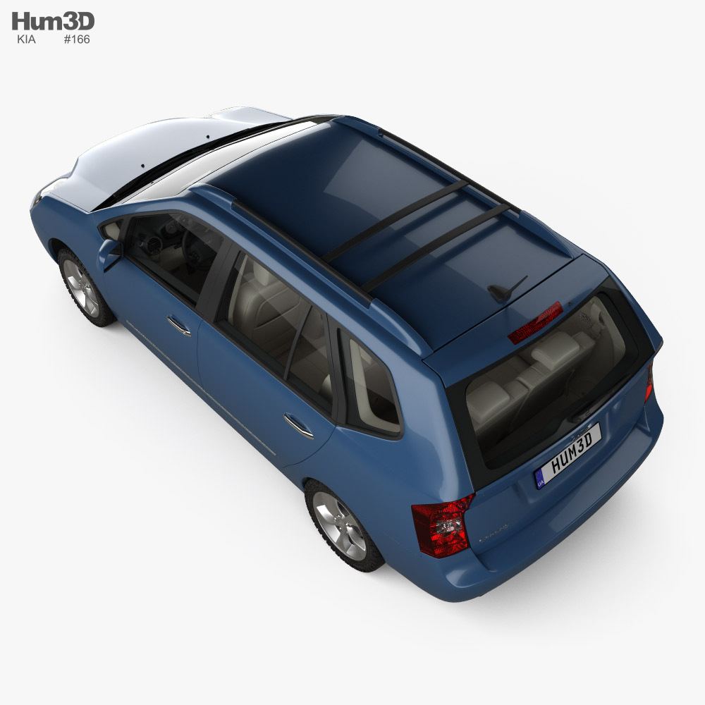 Kia Carens with HQ interior 2006 3D model Vehicles on Hum3D