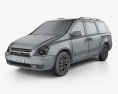Kia Sedona LWB EX 2013 3d model wire render