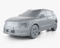 Kia Niro EV 2022 3d model clay render