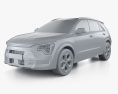 Kia Niro HEV 2022 3d model clay render