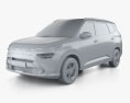 Kia Carens 2021 3d model clay render