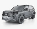 Kia Sportage Ace GT Line 2021 3d model wire render
