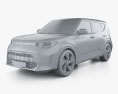 Kia Soul GT-Line US-spec 2023 3d model clay render