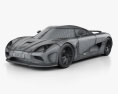 Koenigsegg Agera 2014 3D-Modell wire render
