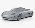 Koenigsegg Agera 2014 3D-Modell clay render