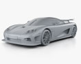 Koenigsegg CCXR 2010 3d model clay render
