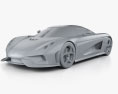 Koenigsegg Regera 2018 3D 모델  clay render