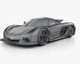 Koenigsegg Jesko Absolut 2022 3D-Modell wire render