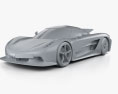 Koenigsegg Jesko Absolut 2022 3D-Modell clay render