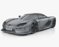 Koenigsegg CC 850 2023 3D 모델  wire render
