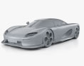 Koenigsegg CC 850 2023 3D 모델  clay render