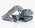 Komatsu PC850 Excavator 2015 3d model clay render