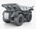 Komatsu AHS Dump Truck 2016 3d model wire render