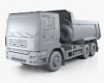 KrAZ C26.2M 自卸式卡车 2013 3D模型 clay render