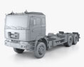 KrAZ H23.2M Chassis Truck 2015 3d model clay render