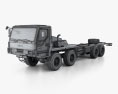 KrAZ 7634HE Camião Chassis 2014 Modelo 3d wire render