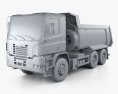 KrAZ C20.2 Dumper Truck 2016 3d model clay render