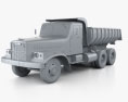 KrAZ 256B Dump Truck 2016 3d model clay render