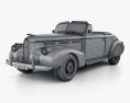 LaSalle convertible coupe (40-5267) 1940 3d model wire render