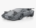 Lamborghini Countach 5000 QV 1985 Modelo 3D wire render
