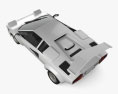 Lamborghini Countach 5000 QV 1985 3D-Modell Draufsicht