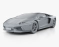 Lamborghini Aventador 2014 3d model clay render