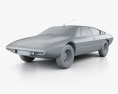 Lamborghini Urraco P300 1979 3Dモデル clay render