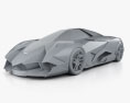 Lamborghini Egoista 2014 3d model clay render