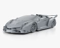 Lamborghini Veneno Roadster 2016 Modello 3D clay render