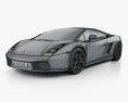Lamborghini Gallardo 2014 3d model wire render
