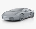 Lamborghini Gallardo 2014 3D模型 clay render
