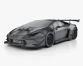 Lamborghini Huracan (LP 620-2) Super Trofeo 2017 3d model wire render