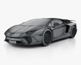 Lamborghini Aventador LP 750-4 Superveloce 2018 Modello 3D wire render