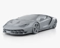 Lamborghini Centenario 2020 3D модель clay render