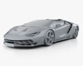 Lamborghini Centenario Roadster 2020 Modelo 3D clay render
