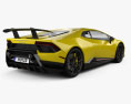 Lamborghini Huracan Performante 2020 3D-Modell Rückansicht