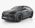 Lamborghini Urus 2020 3D 모델  wire render