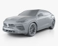 Lamborghini Urus 2020 3D 모델  clay render