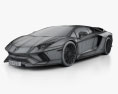 Lamborghini Aventador S 2020 3d model wire render