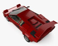 Lamborghini Countach 5000 QV з детальним інтер'єром 1985 3D модель top view