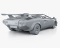 Lamborghini Countach 5000 QV with HQ interior 1985 3d model
