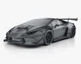 Lamborghini Huracan Super Trofeo con interior 2014 Modelo 3D wire render