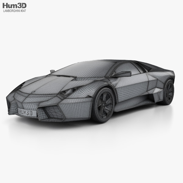 Lamborghini Reventon with HQ interior 2009 3D model - Vehicles on Hum3D